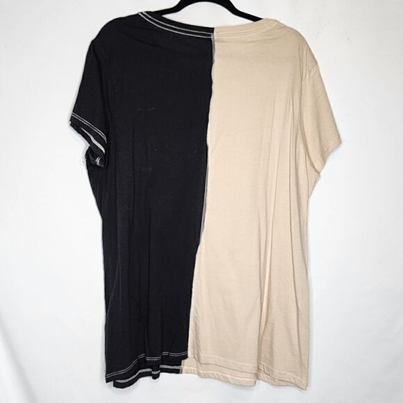 1X 14W 16W Torrid Black Ivory Rose Split Tee Varsity Flash Tattoo 90s Grunge Pun - Picture 6 of 6